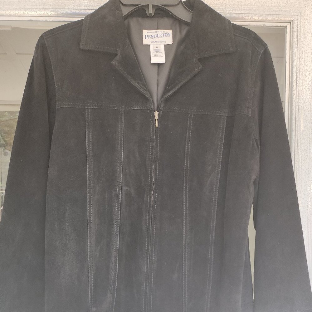 Pendleton Black Suade Leather Jacket - image 1